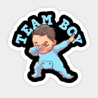 Gender Reveal Team Boy Sticker